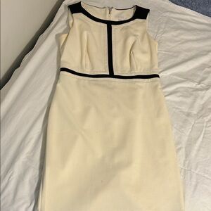 Charter Club Cream and Black Mini Dress